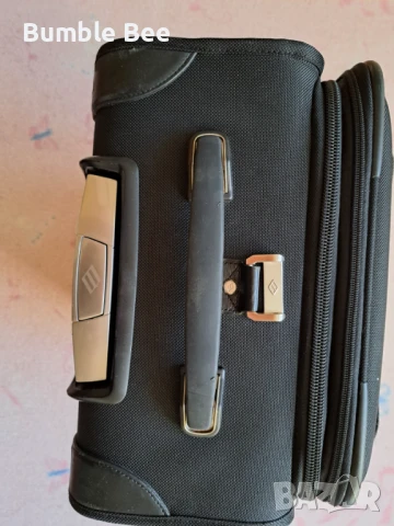 Kуфар Почти Запазен Колелца Пътнически Ръчен Багаж 57/38/23 Черен, снимка 3 - Куфари - 50633898