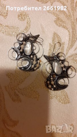 Уникални обеци със седеф