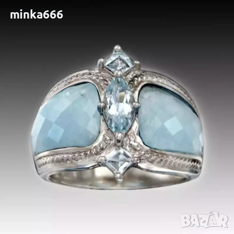 Сребърен дамски пръстен, снимка 2 - Пръстени - 53968344