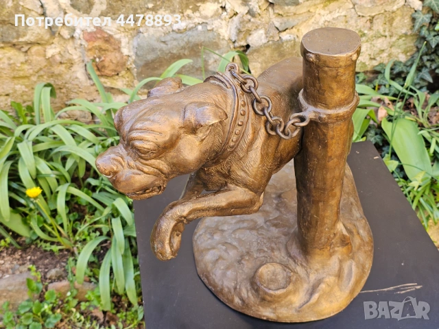 Масивна стара бронзова склуптура. , снимка 4 - Антикварни и старинни предмети - 54123109