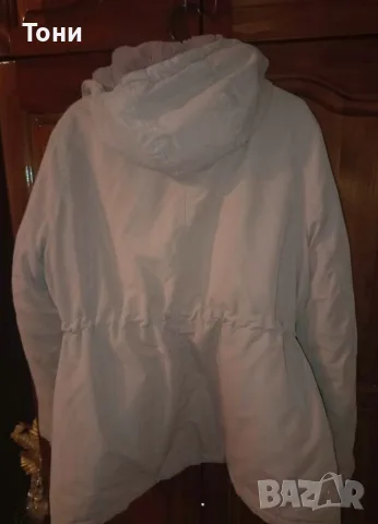 Нова Дамска Розова Зимна Парка Яке с Качулка L/XL, снимка 7 - Якета - 55943556