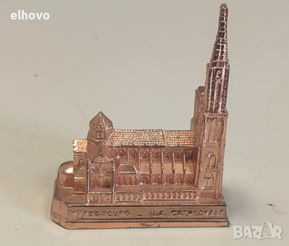 Сувенир, Катедралата в Страсбург, снимка 2 - Антикварни и старинни предмети - 54340500