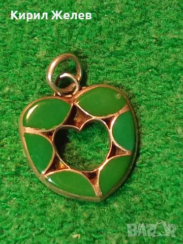 СЪРЦЕВИДЕН СКЪПОЦЕНЕН СРЕБЪРЕН ПЕНДАНТ СРЕБРО ВИСОКА ПРОБА с ЮВЕЛИРНО ШЛИФОВАН ЗЕЛЕН ЯСПИС 48965, снимка 13 - Колиета, медальони, синджири - 49122707