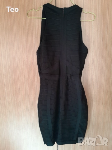 Къса черна рокля Herve Leger, снимка 6 - Рокли - 52928019