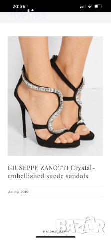 #Giuseppe #Zanotti Venere емблематичен модел Велур и кристали Сандали, снимка 8 - Сандали - 40248291
