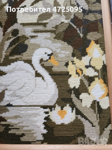 Гоблен лебед, снимка 2 - Гоблени - 54104972