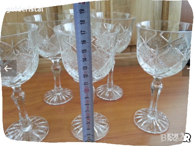 Кристални чаши, снимка 7 - Антикварни и старинни предмети - 33559045