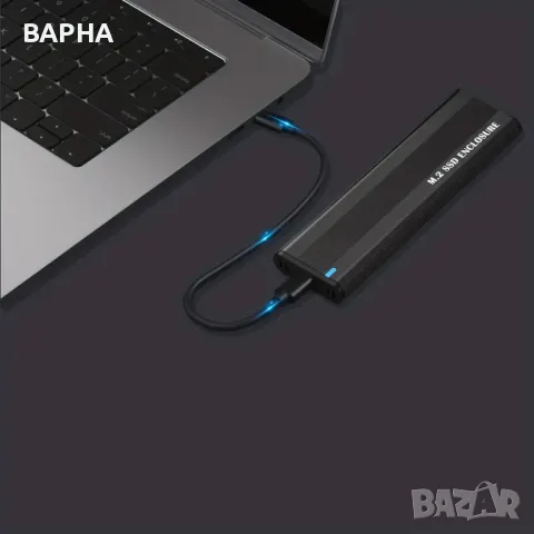 Алуминиева M.2 NVME кутийка, снимка 4 - Твърди дискове - 49034143