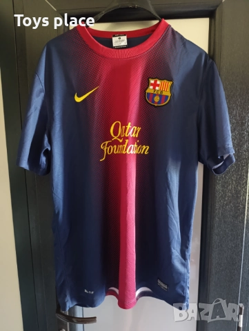 ОРИГИНАЛНА Футболна фланелка Barcelona Home 2012 L Футболна фланелка Nike Mens, снимка 2 - Тениски - 51708943