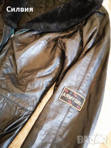 Дамско кожено яке, снимка 2 - Якета - 38436384