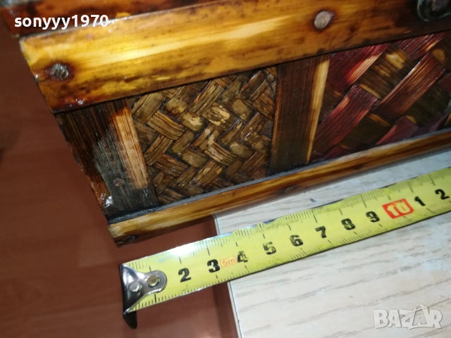 КРАСИВА ПЛЕТЕНА КУТИЯ ОТ ЕДНО ВРЕМЕ 0109252037LCHERY, снимка 6 - Антикварни и старинни предмети - 51570910
