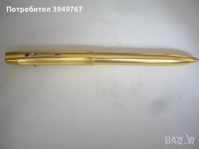 Позлатена три цветна химикалка., снимка 4 - Ученически пособия, канцеларски материали - 49646389