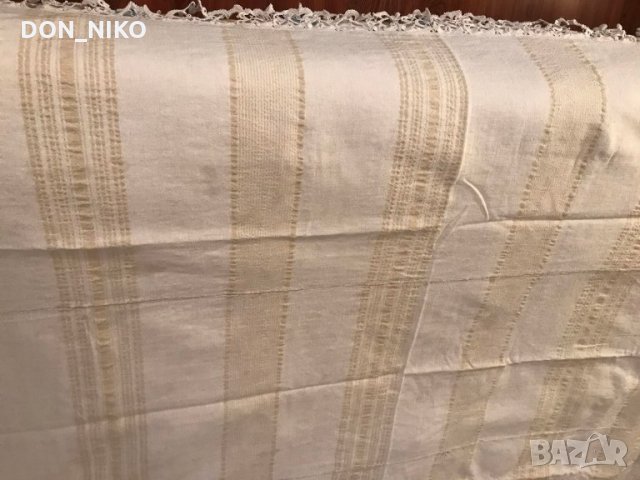 Кенарен Чаршаф с Ръчно изплетена дантела, снимка 4 - Спално бельо - 35121006