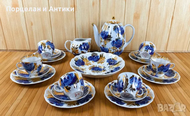 Сервиз за кафе ЛФЗ "Златна градина", снимка 1