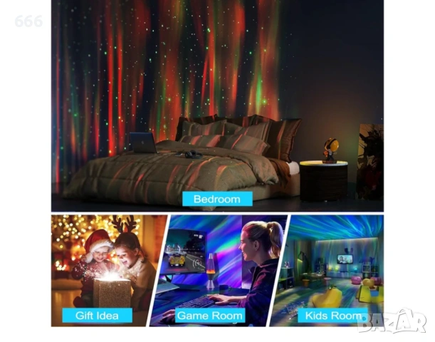 Нощна лампа-проектор Star Galaxy, снимка 5 - Други - 54064121