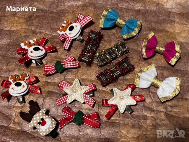 Коледни фиби Аксесоари за коса ръчна изработка фиба с елен