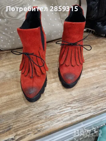 Елегантни дамски боти на платформа Daris - 37 размер, снимка 2 - Дамски боти - 48994117