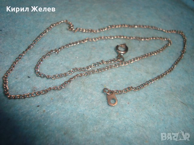 НЕЖНА СРЕБРИСТА ТЪНКА ВЕРИЖКА КОЛИЕ СИНДЖИРЧЕ 18996, снимка 4 - Колиета, медальони, синджири - 35240438