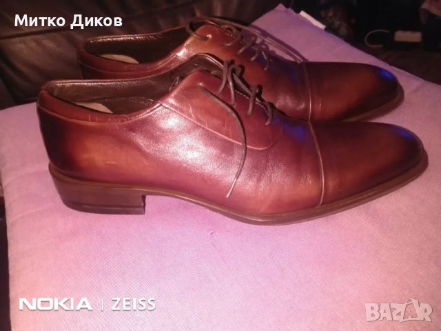 GIANNI маркови обувки официални естествена кожа № 42 реален като нови, снимка 6 - Официални обувки - 47947452