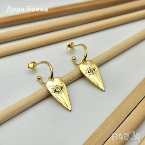 Сребърни обеци: "Провидение", снимка 3 - Обеци - 52807262