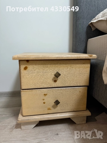 Сет от дърво - нощни шкафчета, тоалетка и стол, снимка 3 - Тоалетки - 52336961