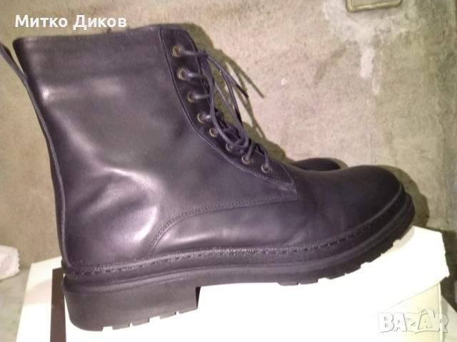 Мъжки боти естествена кожа с подплата нови №43 стелка 27.5см маркови на  Тенденц, снимка 4 - Мъжки боти - 53054525