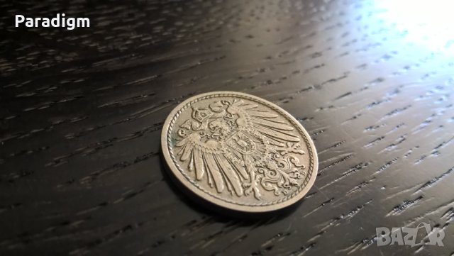 Райх монета - Германия - 5 пфенига | 1911г.; серия D, снимка 2 - Нумизматика и бонистика - 30733358