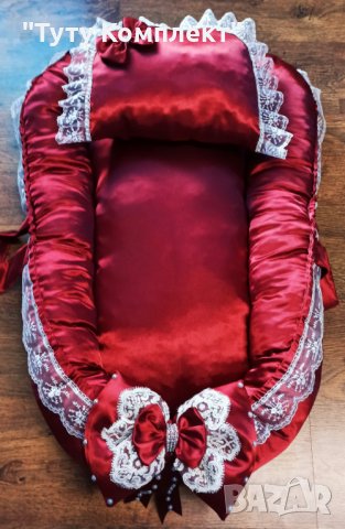 Сатенено гнездо с възглавница, снимка 2 - Бебешки легла и матраци - 37955872