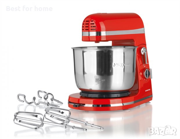Планетарен миксер GOURMETMAXX 250 вата червен, снимка 5 - Миксери - 39080200