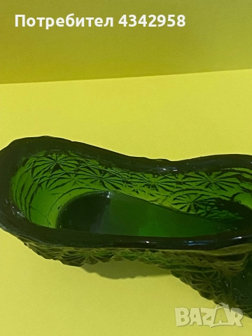 Винтидж стъклена декоративна обувка. 1950-те.Германия., снимка 5 - Антикварни и старинни предмети - 52809629