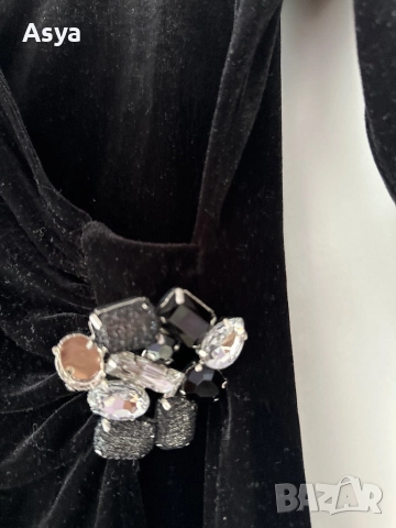 Черна елегантна рокля M&Co petite, снимка 8 - Рокли - 43037939