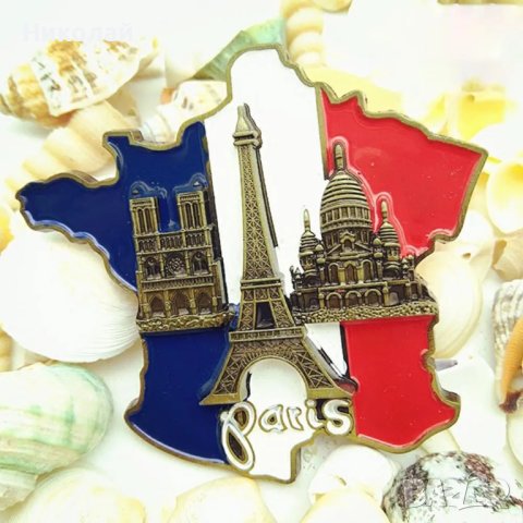 Магнит за хладилник Франция , Париж , айфелова кула , френско знаме, снимка 3 - Други - 42521355