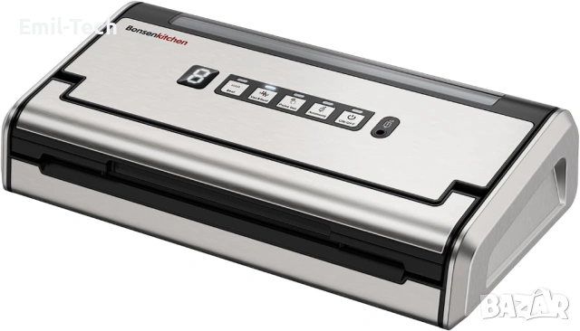 Вакуум машина за храна Bonenkitchen – неръждаема стомана, 5 функции, нова