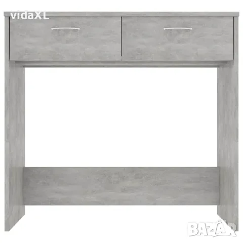 vidaXL Бюро, бетонно сиво, 80x40x75 см, инженерно дърво, снимка 3 - Бюра - 56147776