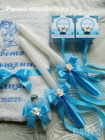 Комплект в светло синьо, снимка 6 - Подаръци за кръщене - 48510872