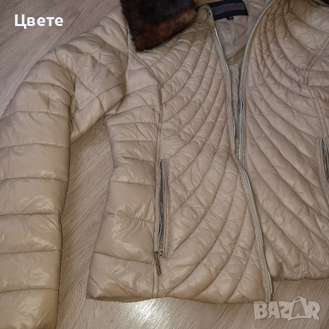 Бежово яке, снимка 2 - Якета - 44596865