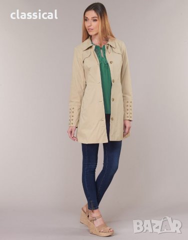 Нов тренч / манто Cream, снимка 5 - Палта, манта - 39000134