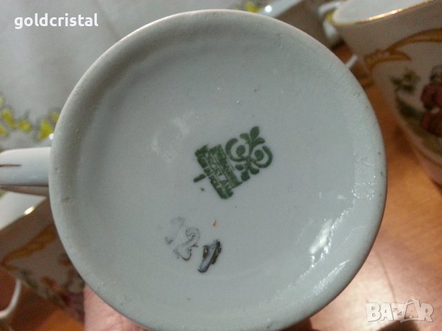 Стар полски порцелан чаши за чай , снимка 3 - Антикварни и старинни предмети - 44343914