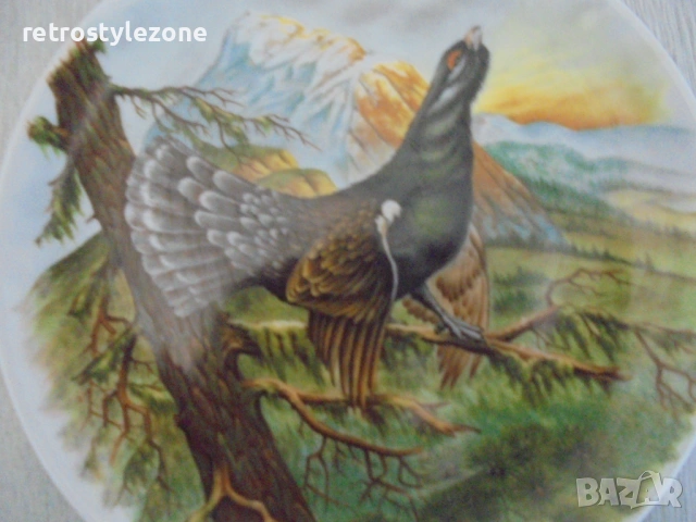 № 8534 Винтидж порцеланово пано с птица – Kaiser Germany  , снимка 2 - Други ценни предмети - 53892832