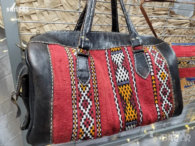 бродиран  голям сак+ чанта ЕСТЕСТВЕНА КОЖА , снимка 16 - Чанти - 50034682