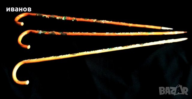 Туристически стари немски-австрийски бастуни Тиролски, снимка 2 - Антикварни и старинни предмети - 31979231