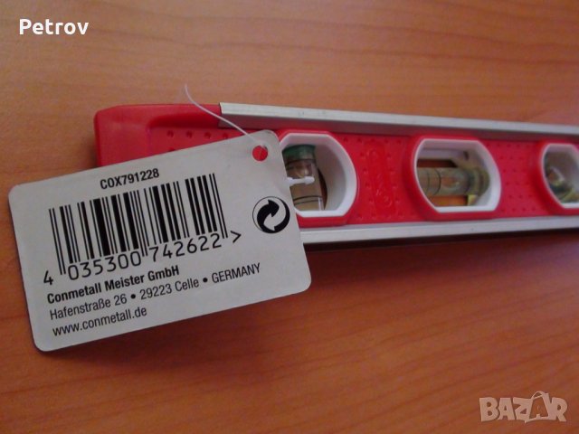 CONNEX Germany - Точен Марков Магнитен Нивелир 225 mm   !!! ЧИСТО НОВ , с етикета !!! GERMANY, снимка 3 - Измервателни инструменти - 29365005