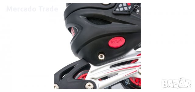 Ролери, черно-червено, снимка 4 - Ролери, кънки - 35542937