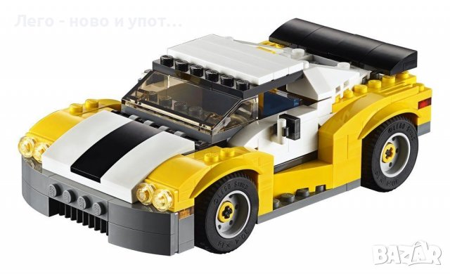 Употребявано Lego Creator - Бърза кола (31046) от 2016 г., снимка 3 - Конструктори - 39972229