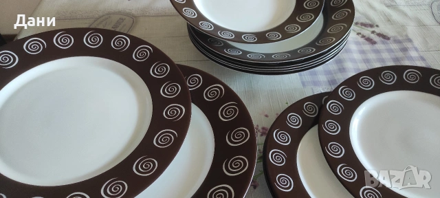 Сервиз за хранене Сироко 18 части, снимка 4 - Сервизи - 49045126