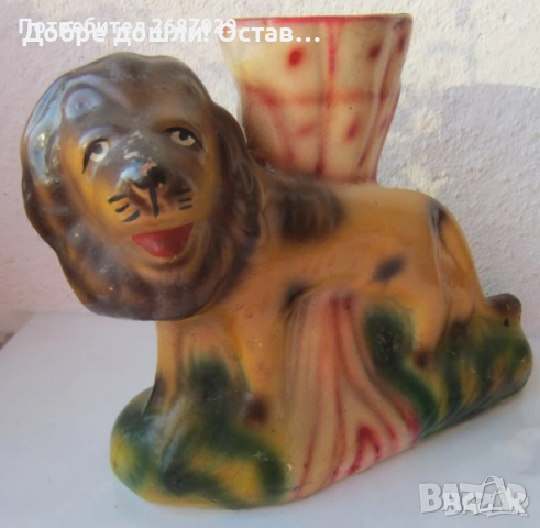 Вази: Стъкло-красива стара стъклена ваза, голяма, друга жълта, лъв - стара керамика ваза., снимка 15 - Вази - 30125824