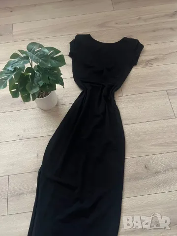 Дълга черна рокля, снимка 3 - Рокли - 49870591