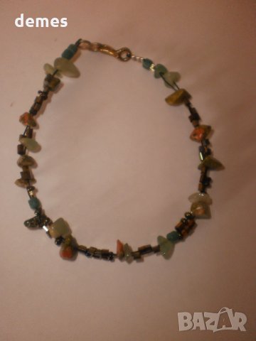  Гривна от полускъпоценни камъни-mix от Гана, снимка 3 - Гривни - 32077957