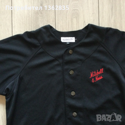 НОВА черна бейзболна тениска MITCHELL & NESS размер L / XL от САЩ , снимка 6 - Тениски - 44681154