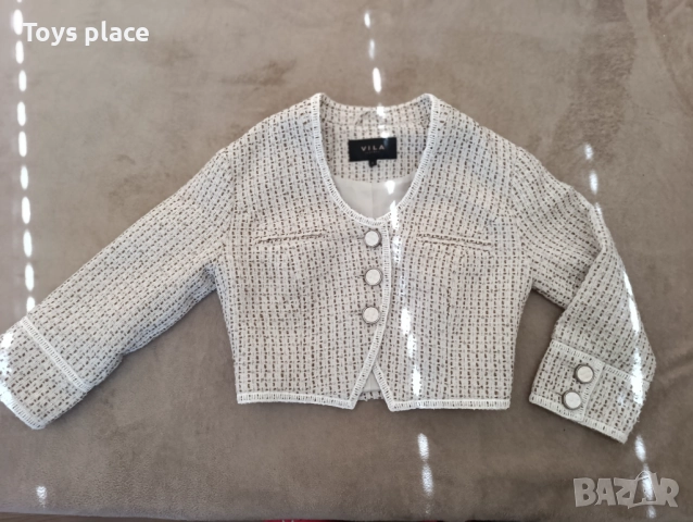 XS/S късно сако туид Vila, снимка 4 - Сака - 52554140